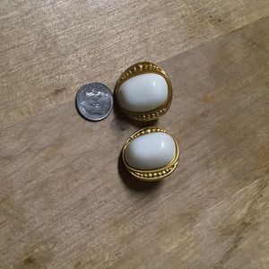 YSL Vintage Clip On Earrings Gold Tone